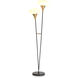 Duco 69.29 inch 10 watt Antique Brass and White Glass and Black Marble Base Floor Lamp Portable Light