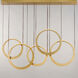 Tether LED 7.75 inch Natural Aged Brass Multi-Light Pendant Ceiling Light