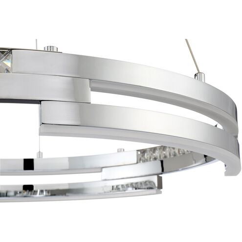 Satern LED 24 inch Chrome Pendant Ceiling Light