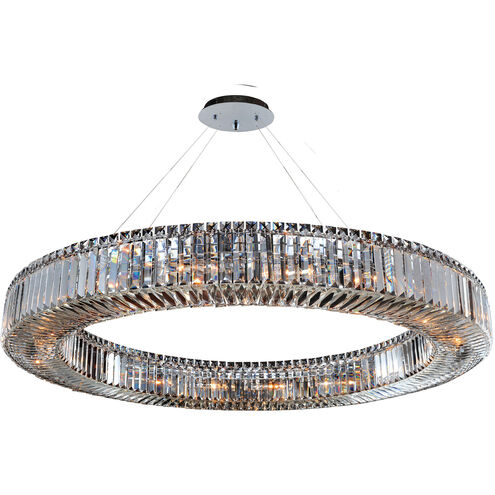 Rondelle 18 Light 47 inch Polished Chrome Pendant Ceiling Light in Firenze Clear