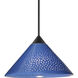 Kona 1 Light Black Cord Pendant Ceiling Light