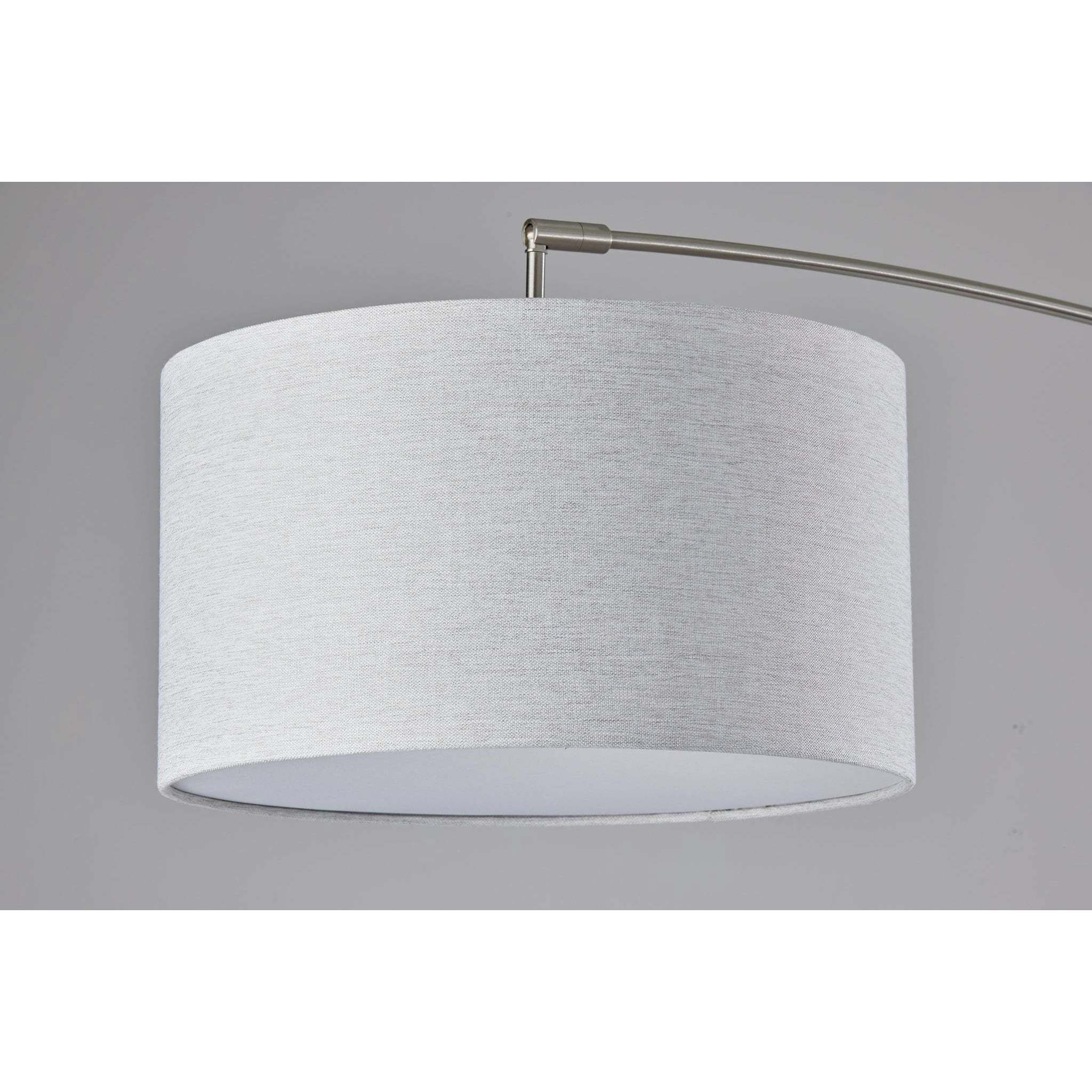 Adler 67 inch 150.00 watt Brushed Steel Arc Lamp Portable Light