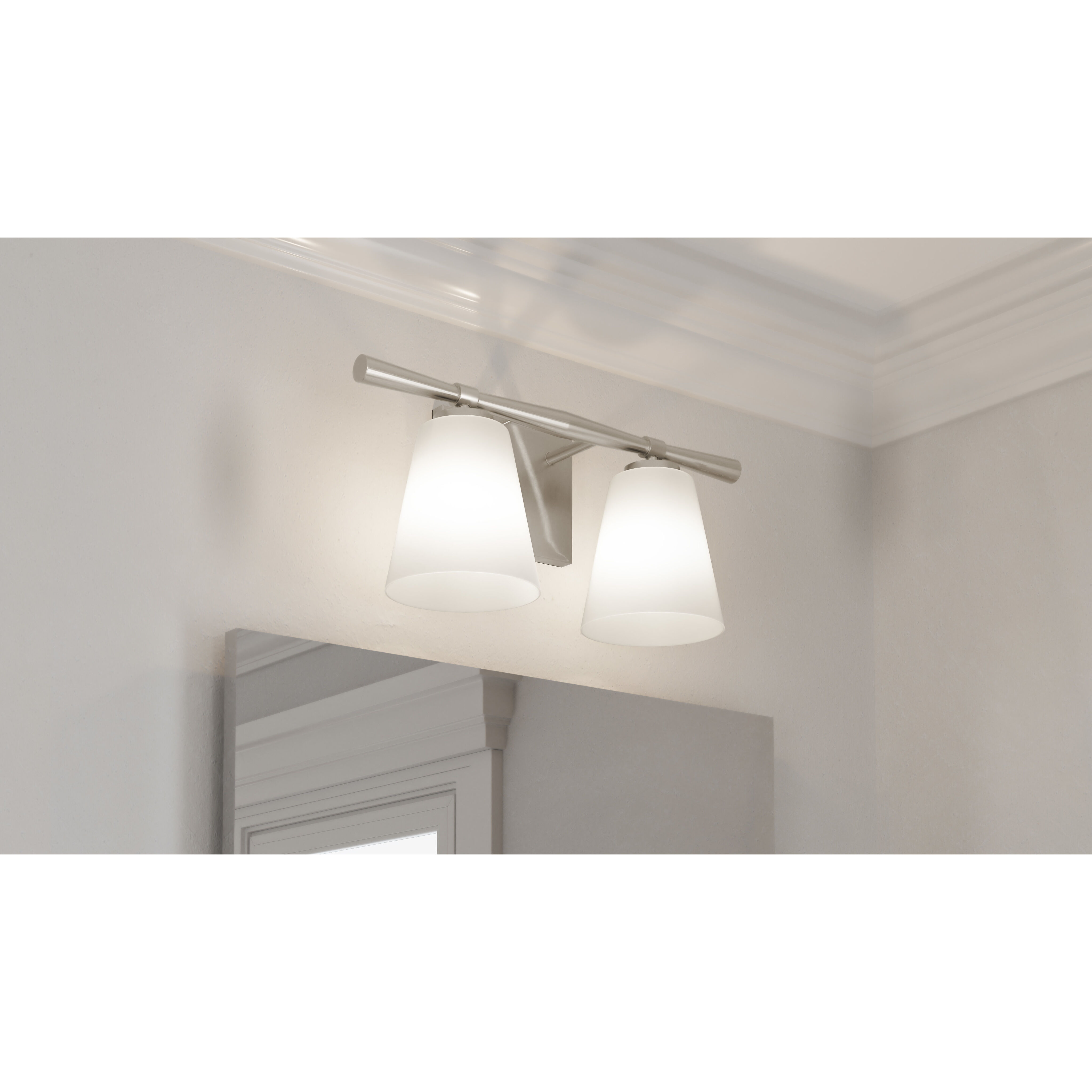 Brindley 2 Light 16 inch Brushed Nickel Bath Light Wall Light
