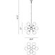 Soleil 12 Light 25 inch Chrome Chandelier Ceiling Light in Chrome and Opal Glass