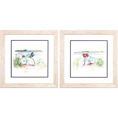 Florals Collection Blue Framed Art