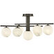 Selene 9 Light 30 inch Black Oxide Semi-flush Mount Ceiling Light