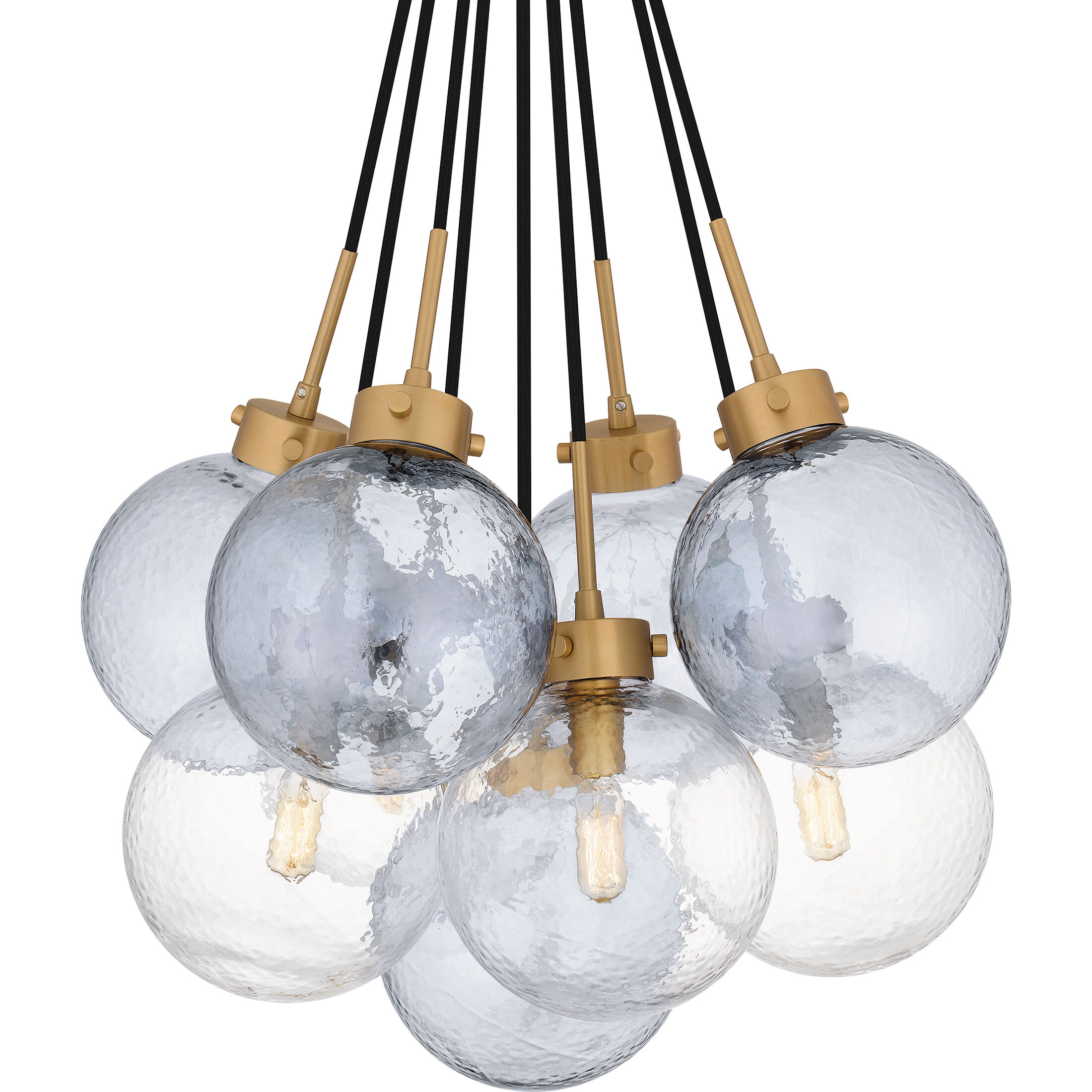 Soiree 4 Light 22 inch Brushed Weathered Brass Pendant Ceiling Light
