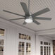 Brazos 52 inch Matte Silver Outdoor Ceiling Fan