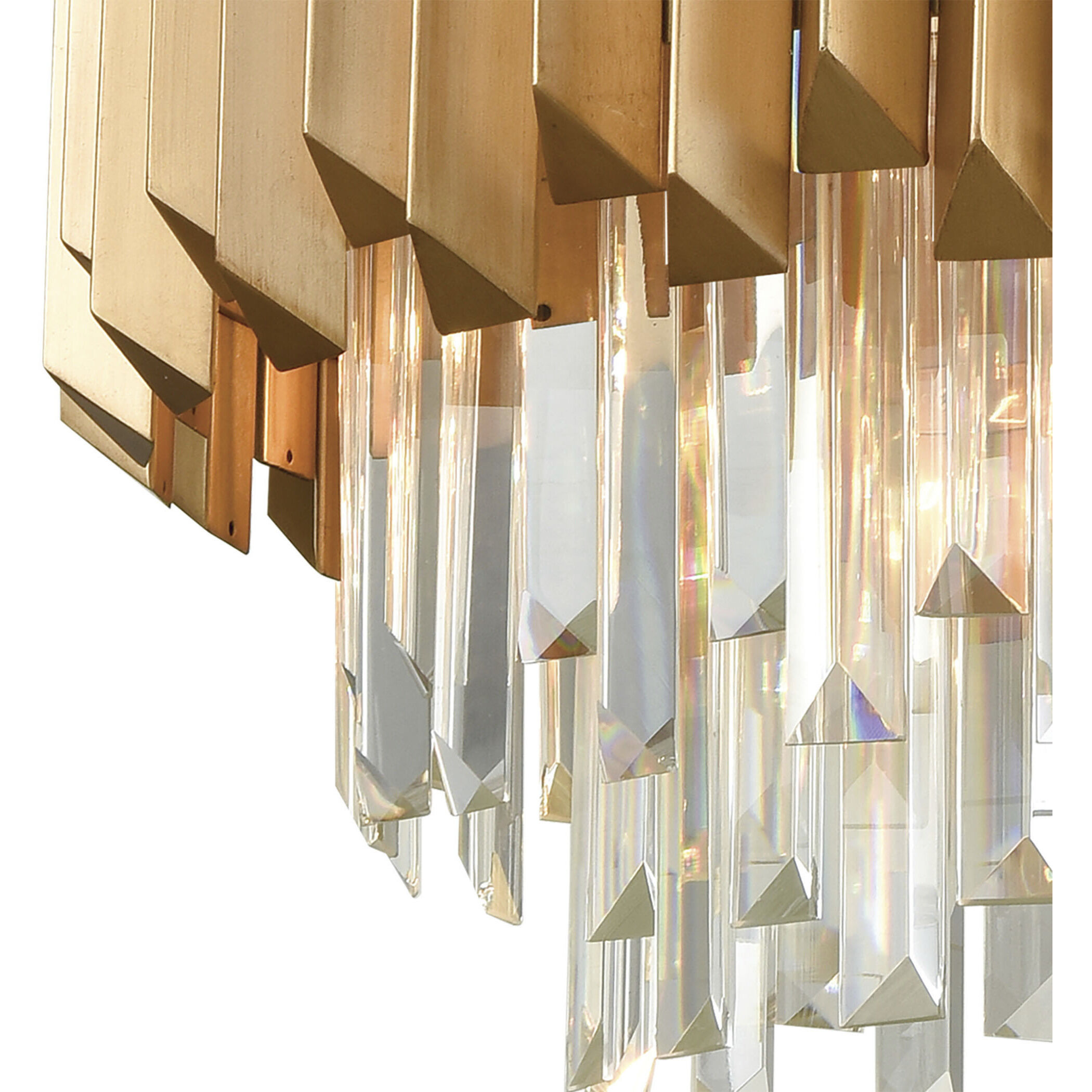 Seneca Falls 6 Light 26 inch Matte Gold Chandelier Ceiling Light