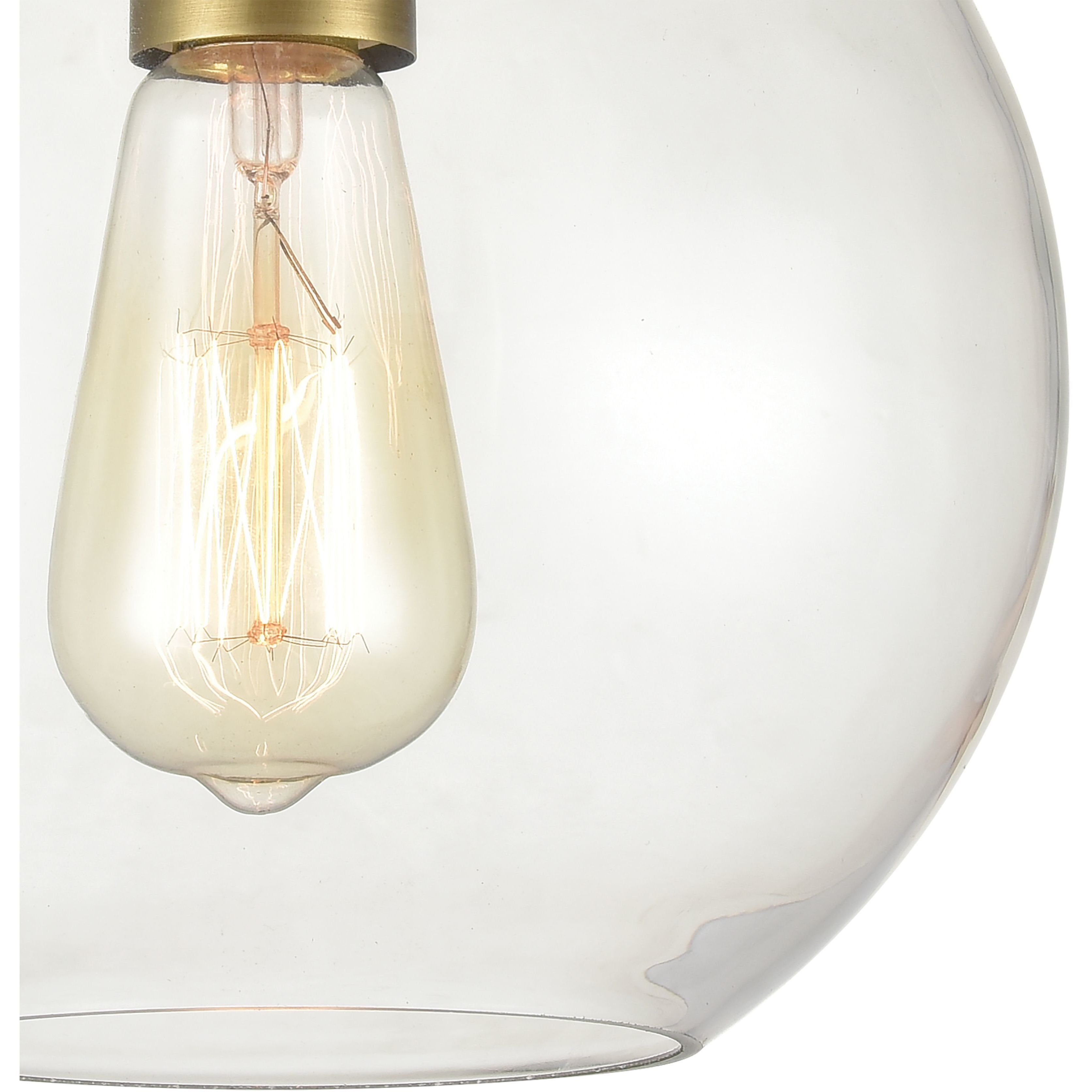 Bernice 1 Light 9 inch Brushed Antique Brass Semi Flush Mount Ceiling Light