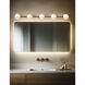 Fusion LED 41 inch Matte Black Bath Bar Wall Light in Matte Black and Brass
