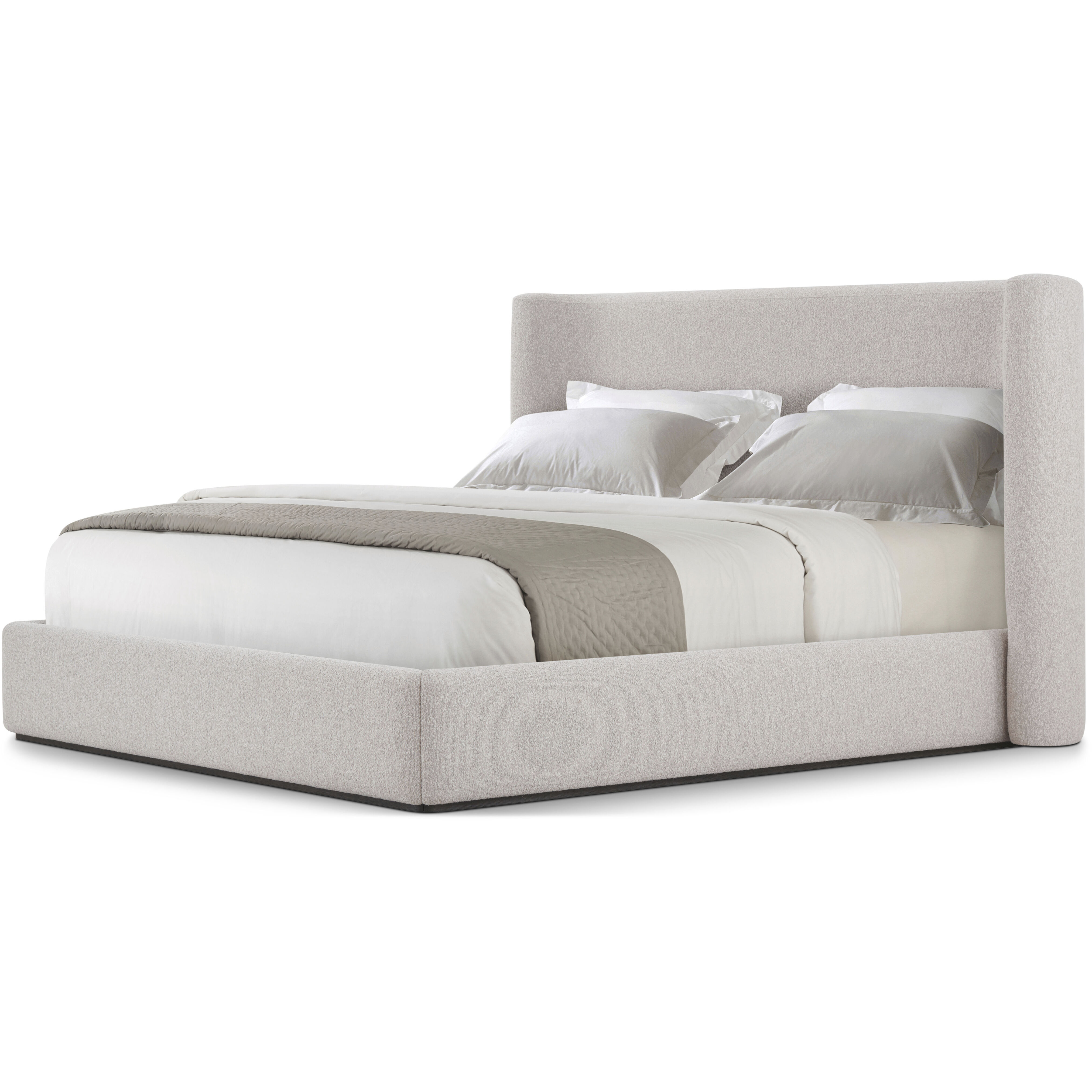 Maxwell Obsidian US Queen Bed, Wooden, Upholstered
