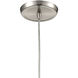 Hand Formed Glass 1 Light 6 inch Satin Nickel Mini Pendant Ceiling Light in Standard