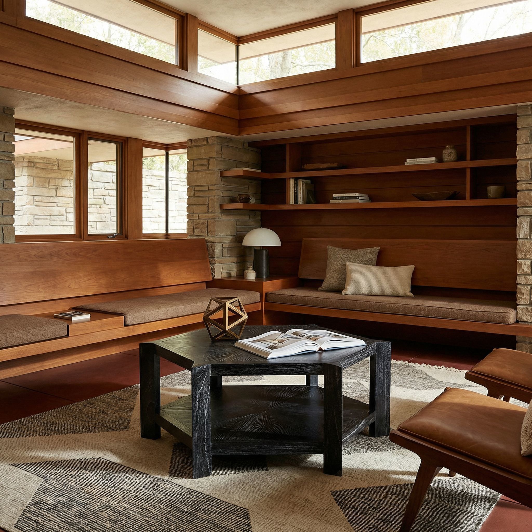 Yuhuda 46 X 46 inch Cincer Black Coffee Table in Cinder Black