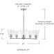 Baker 5 Light 27 inch Brushed Nickel Chandelier Ceiling Light