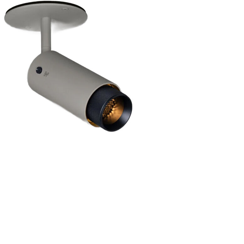 Exhaust Spot 1 Light 110-120 Stone / Black Spotlight Ceiling Light