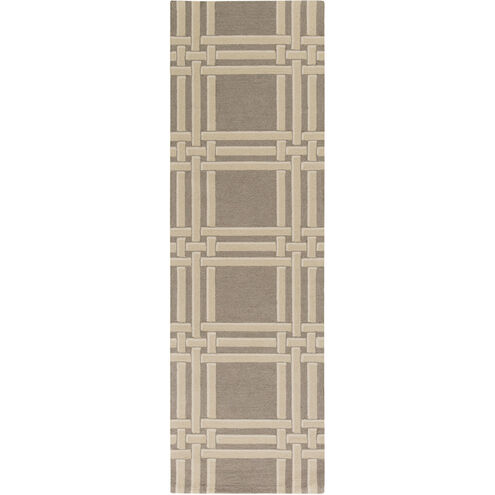 Lockhart 96 X 30 inch Gray and Neutral Runner, Wool