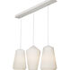 Lily 3 Light 48 inch White Triple Linear Pendant Ceiling Light