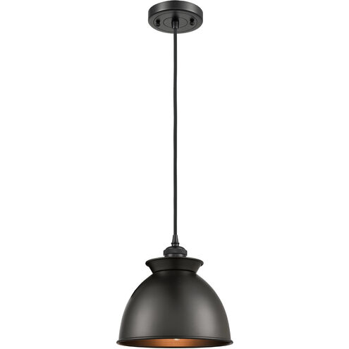 Ballston Adirondack 1 Light 8 inch Antique Brass Mini Pendant Ceiling Light in Incandescent, Matte Black, Ballston