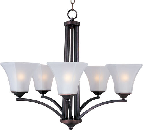 Aurora 5 Light 26 inch Oil Rubbed Bronze Single Tier Chandelier Ceiling Light