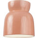 Radiance Collection 1 Light 7.5 inch Gloss Blush Flush Mount Ceiling Light