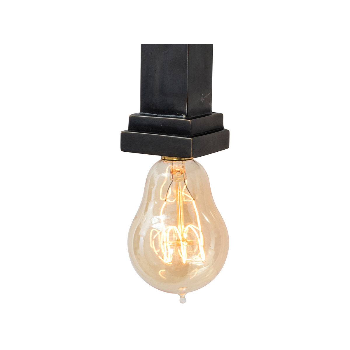 Hutu Wall Light in Bronze, Rectangle