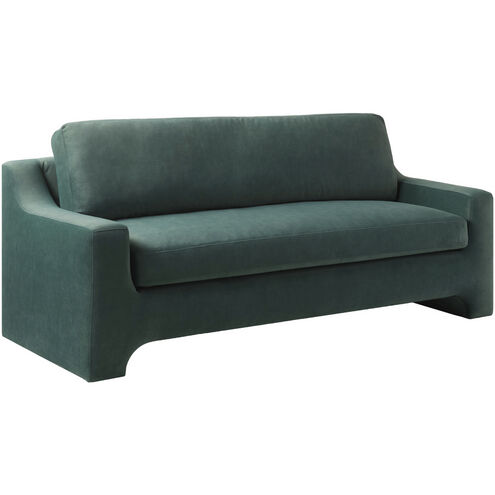 Purcel Teal / Brown Sofa