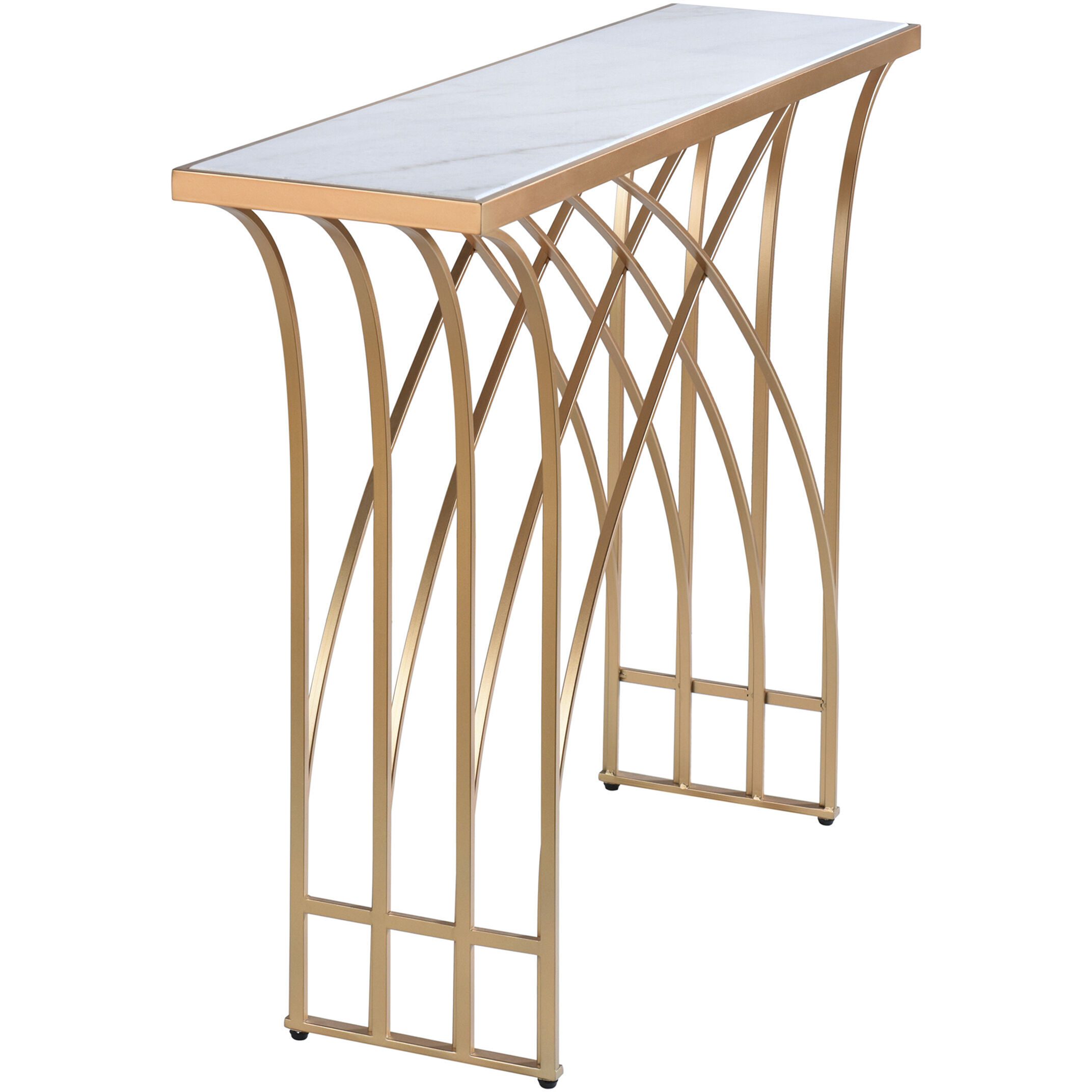 Seraphine 47.2 X 11.8 inch Golden and White Console