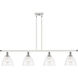Ballston Ballston Dome LED 48 inch White and Polished Chrome Island Light Ceiling Light in Clear Glass