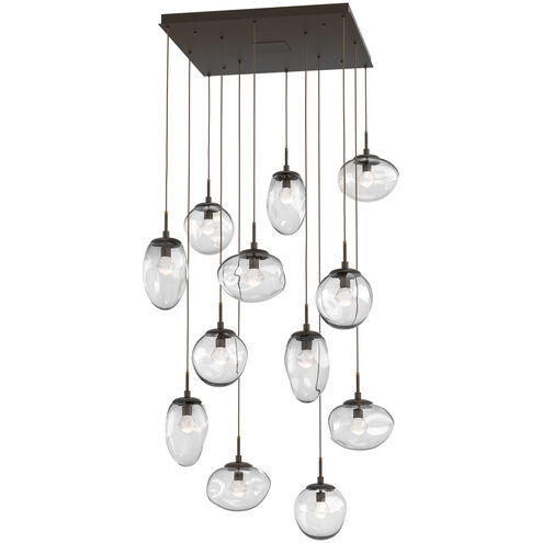 Cosmos LED LED Flat Bronze Chandelier Ceiling Light, Square Multi-Port