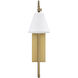 Rutland 11.5 inch 60 watt Warm Brass Adjustable Wall Sconce Wall Light, Essentials