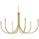 Layne 6 Light 55 inch Brass Chandelier Ceiling Light