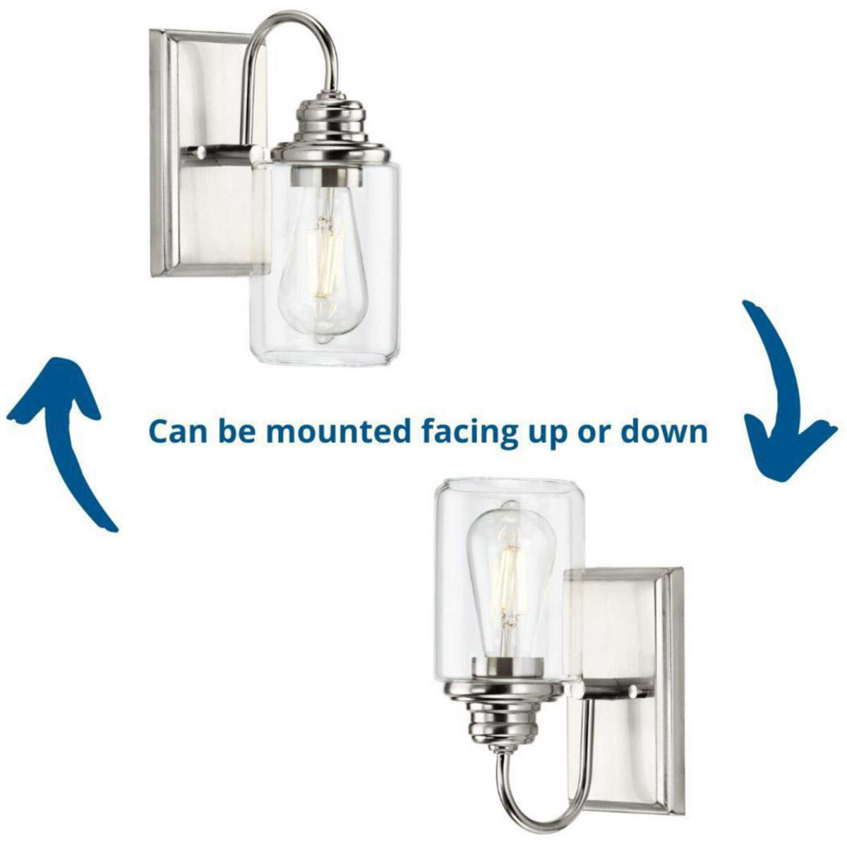 Aiken 1 Light 5 inch Brushed Nickel Bath Vanity Wall Light