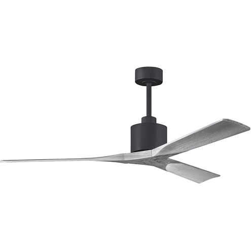Atlas Nan 60 inch Matte Black with Barnwood Tone Blades Ceiling Fan in Barn Wood