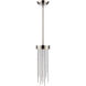 Waterfall 1 Light 5.88 inch Polished Nickel Mini Pendant Ceiling Light