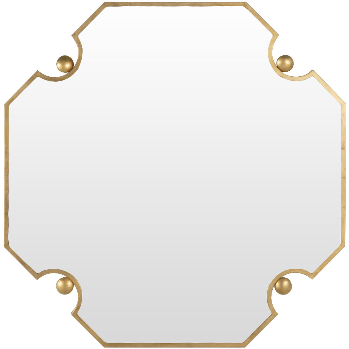 Monet 34 X 34 inch Antique Brass / Clear Mirror Mirror