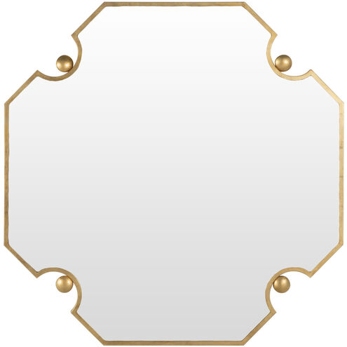 Monet 34 X 34 inch Antique Brass / Clear Mirror Mirror