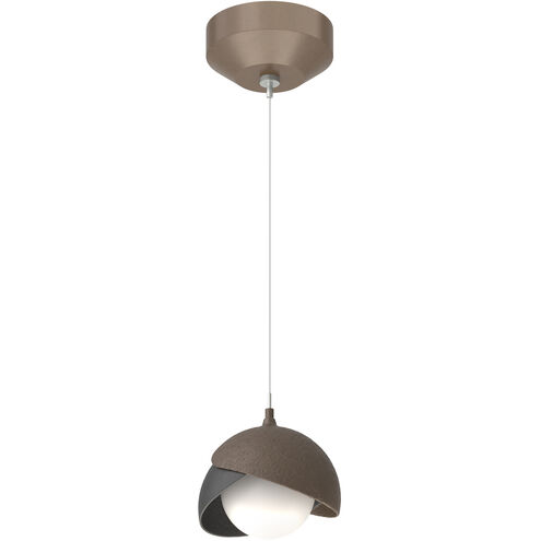 Brooklyn 1 Light 6 inch Bronze and Black Mini Pendant Ceiling Light in Bronze/Black