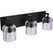 Andie 3 Light 24 inch Flat Black Vanity Light Wall Light