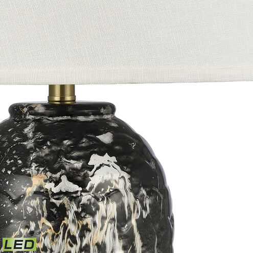 Causeway Waters 30 inch 9.00 watt Black Marbleized with Gold Table Lamp Portable Light