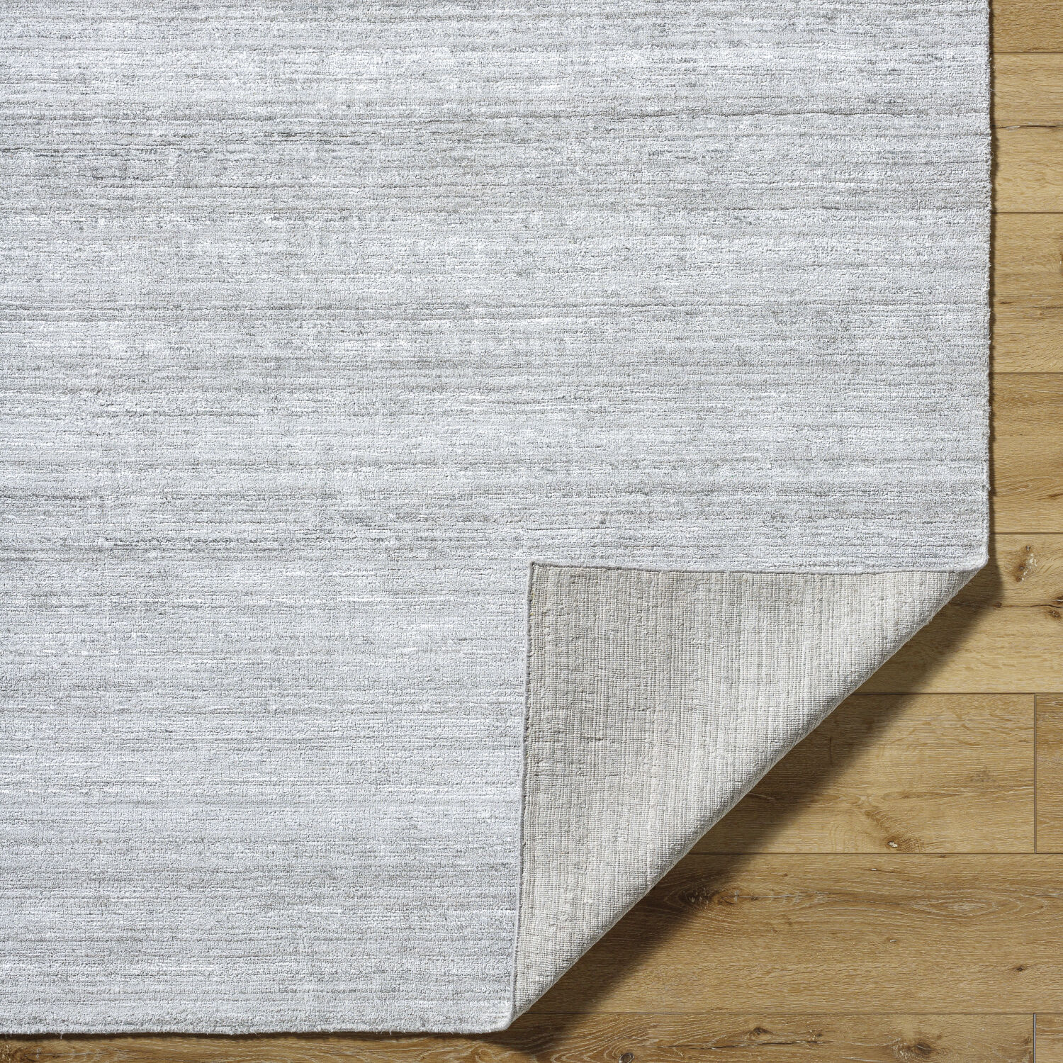 Grandeur 120 X 96 inch Silver / Light Silver / Metallic - Silver Handmade Rug in 8 x 10