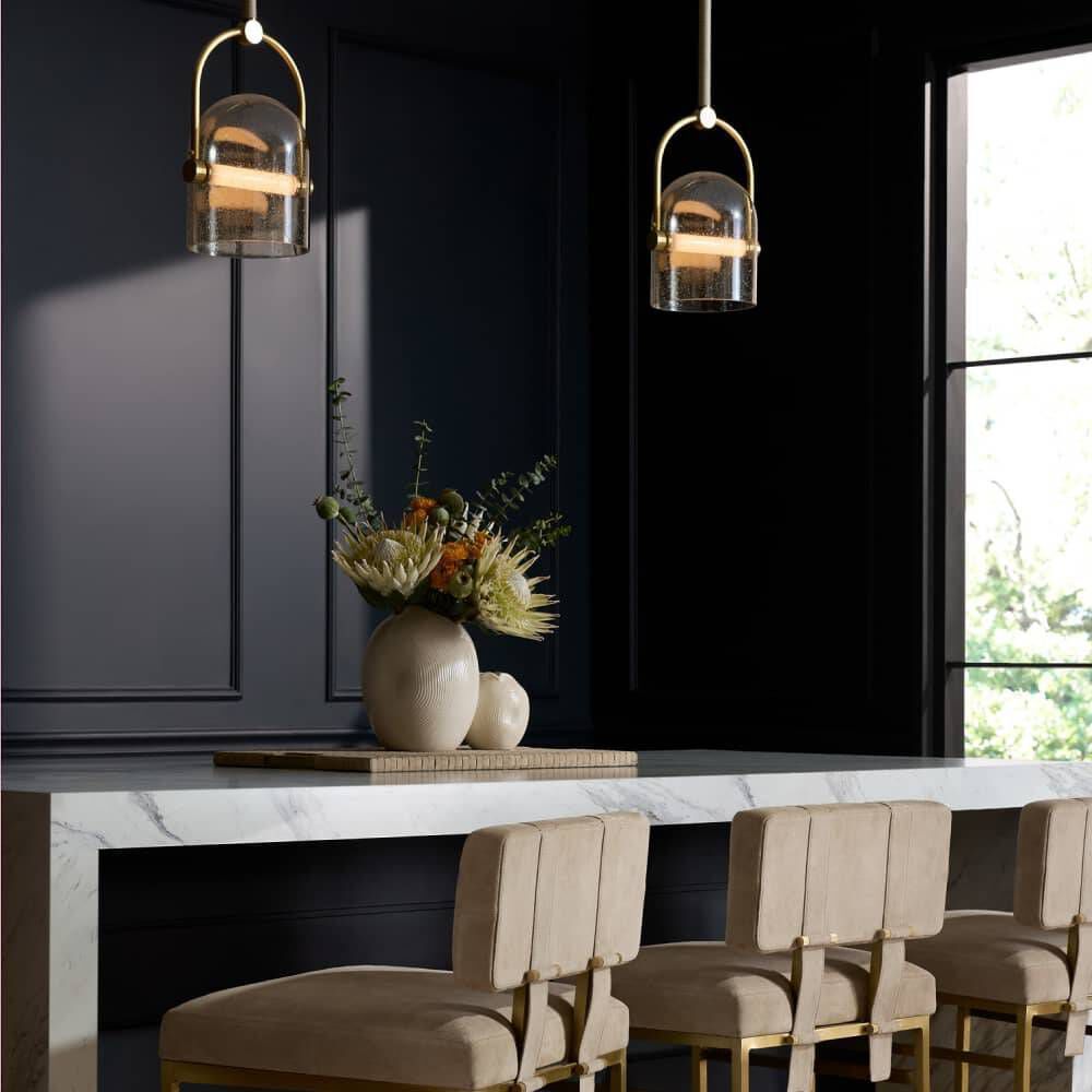 Marco 1 Light 10 inch Bone with Antique Brass Pendant Ceiling Light, Small