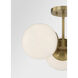 Turin 3 Light 17 inch Warm Brass Chandelier Ceiling Light