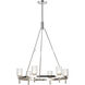 Lucian 6 Light 31.5 inch Polished Nickel Chandelier Ceiling Light in Clear Crystal and Polished Nickel