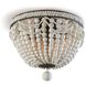 Malibu 3 Light 15 inch White Flush Mount Ceiling Light