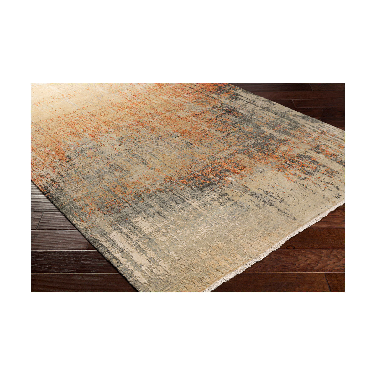 Colaba 36 X 24 inch Burnt Orange/Rust/Medium Gray/Charcoal/Wheat/Black Rugs