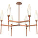 Rock Crystal LED Burnished Bronze Chandelier Ceiling Light, Round