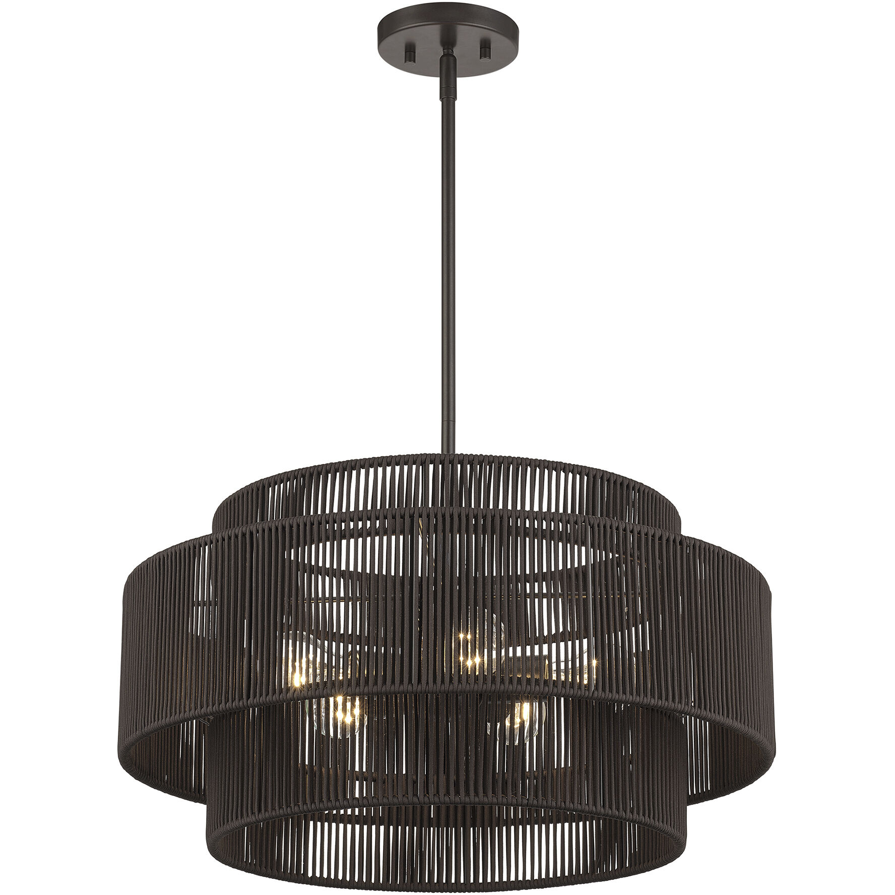 Acordia 5 Light 22 inch English Bronze Pendant Chandelier Ceiling Light