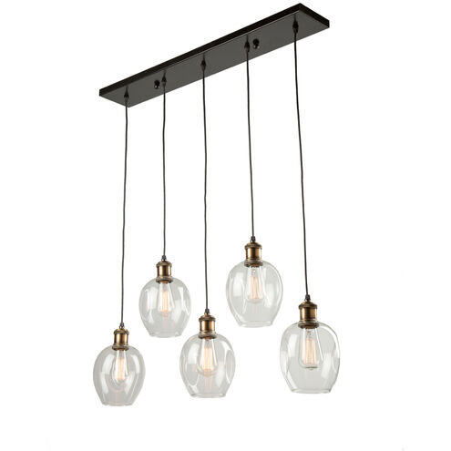 Clearwater 5 Light 33 inch Vintage brass Island Light Ceiling Light