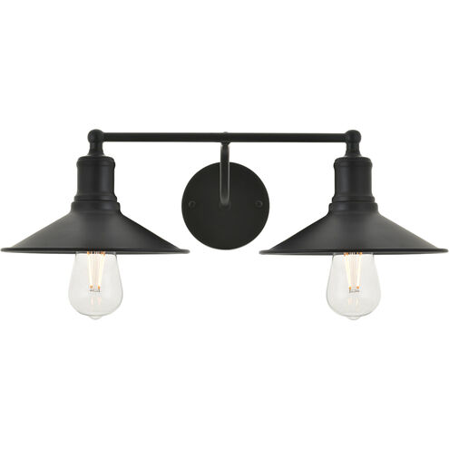 Etude 2 Light 21 inch Black Wall Sconce Wall Light